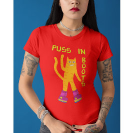 Puss in Boots Ginger Cat Sprichwort Hello T-Shirt