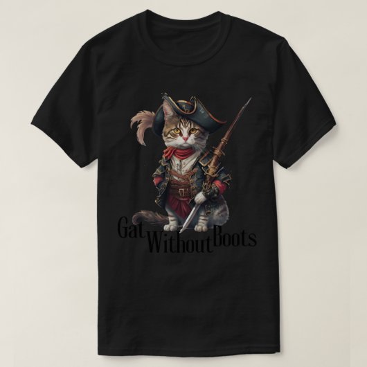 Puss in Stiefeln ohne Stiefel T-Shirt (Design vorne)