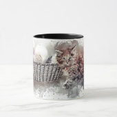 Puss Kitten Cat Playing Ball Skein Hank Basket Tasse (Zentrum)