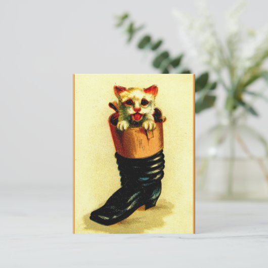Puss 'n Boot Postkarte (Stehend Vorderseite)