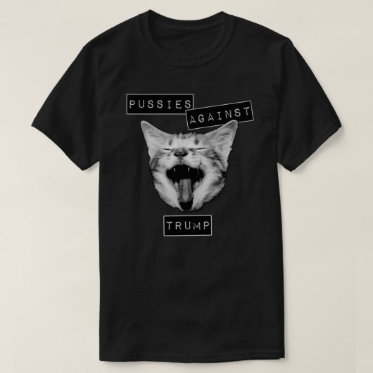 Pussies gegen Trump Grauer Angepasster T - Shirt (Design vorne)