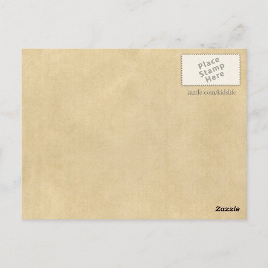 Pussy Cat Cooks by Fireplace Postkarte (Rückseite)