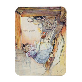 Pussy Cat Sits By Fire Magnet