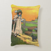 Pussy-cat Wo bist du gewesen? Mutter Goose Rhyme Dekokissen (Rückseite(Vertikal))