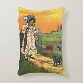 Pussy-cat Wo bist du gewesen? Mutter Goose Rhyme Dekokissen