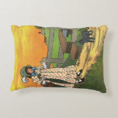 Pussy-cat Wo bist du gewesen? Mutter Goose Rhyme Dekokissen (Rückseite)