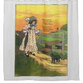 Pussy-cat Wo bist du gewesen? Mutter Goose Rhyme Duschvorhang (Vorderseite)