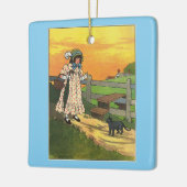 Pussy-cat Wo bist du gewesen? Mutter Goose Rhyme Keramikornament (Links)