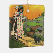 Pussy-cat Wo bist du gewesen? Mutter Goose Rhyme Keramikornament (Rechts)