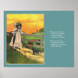 Pussy-cat Wo bist du gewesen? Mutter Goose Rhyme Poster