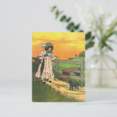 Pussy-cat Wo bist du gewesen? Mutter Goose Rhyme Postkarte (Stehend Vorderseite)