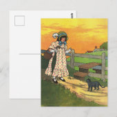 Pussy-cat Wo bist du gewesen? Mutter Goose Rhyme Postkarte (Vorne/Hinten)