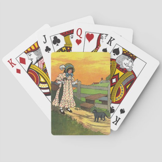 Pussy-cat Wo bist du gewesen? Mutter Goose Rhyme Spielkarten (Rückseite)