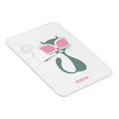 Pussy Golitly Meow White Magnet (Rechte Seite)
