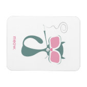 Pussy Golitly Meow White Magnet (Horizontal)