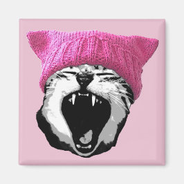 Pussy-hat-Magnet - Quadrat Magnet