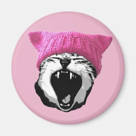 Pussy-hat Magnet - rund