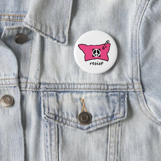 Pussy-Hut widerstehen Knopf mit Friedenszeichen Button (Beispiel)