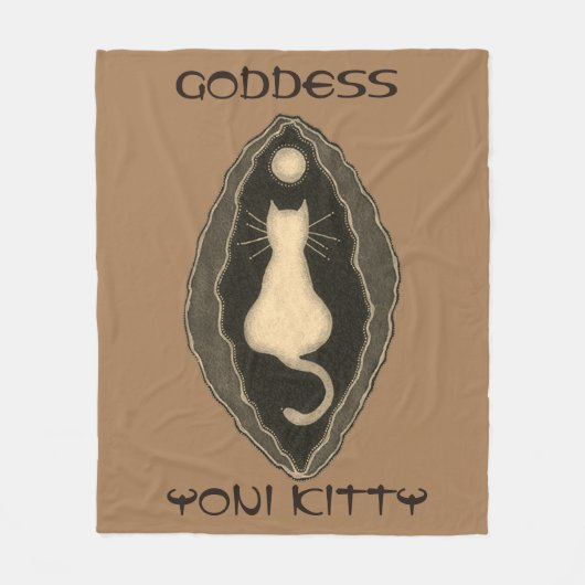 Pussy Kat Goddess Yoni Fleecedecke (Vorderseite)