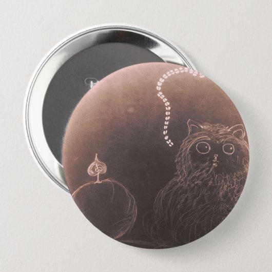 Pussy Katze in glorreichen Blitzen Button (Vorne & Hinten)