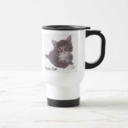 Pussy-Katzen-Tasse Reisebecher (Rechts)