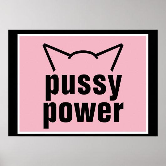 Pussy Power Katzenohren Rosa Resistenz Frauen 2 Poster (Vorne)