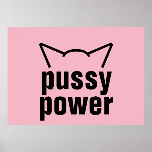 Pussy Power Katzenohren Rosa Resistenz Frauen Poster (Vorne)