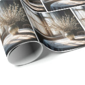 Pussy Willow Bouquet im Bauernhaus-Fenster Geschenkpapier (Rolleneckpunkt)