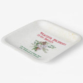 Pussy Willow Catkin Bouquet Christmas Pappteller (Gewinkelt)