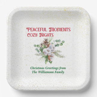 Pussy Willow Catkin Bouquet Christmas Pappteller