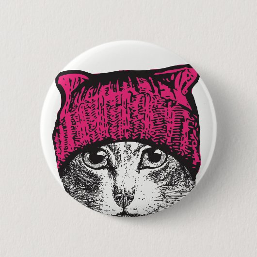 Pussyhat Pussycat-Knopf - bleibe Sie ekliges Button (Vorderseite)
