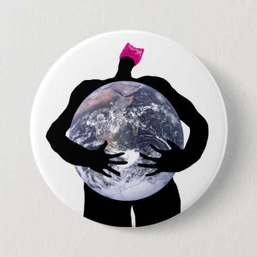 Pussyhats Sorgfalt über die Umwelt Button (Vorderseite)