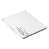 Pussywillow Branches Botanical Art Notepad Notizblock (angewinkelt)