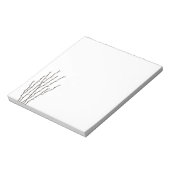 Pussywillow Branches Botanical Art Notepad Notizblock (Rotiert)