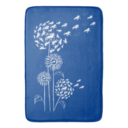 Pusteblume mit Töltern Badematte (Vorderseite Vertikal)