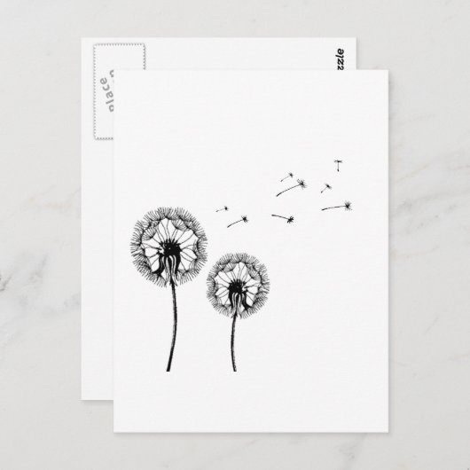 Pusteblume Postkarte (Vorne/Hinten)