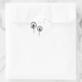 Pusteblume Runder Aufkleber (Tasche)