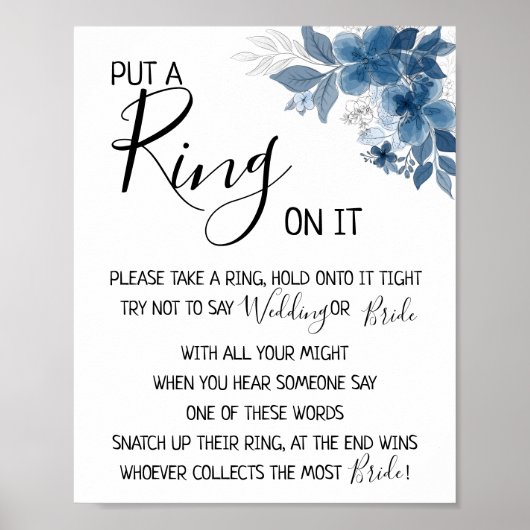 Put a Ring on it eucalyptus greenery Poster (Vorne)
