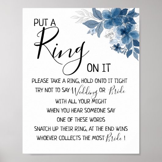 Put a Ring on it eucalyptus greenerys Poster (Vorne)