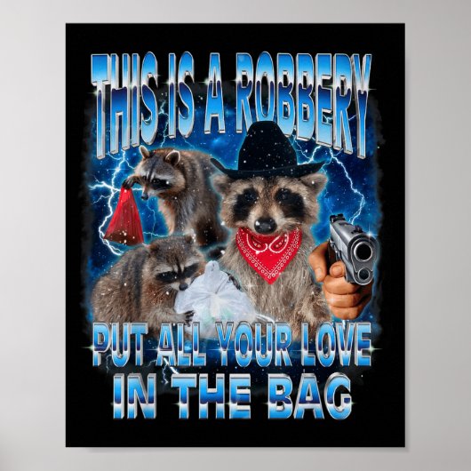 Put All Your Love In The Bag Funny Valentine Racco Poster (Vorne)