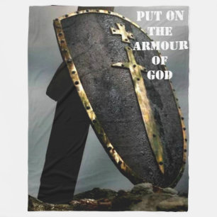 PUT AUF DEN ARMOR GOD FLEECEDECKE