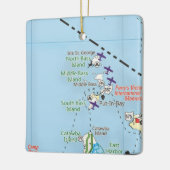 Put in Bay Ohio Vintage Map Keramikornament (Links)