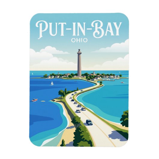 Put-in-Bay USA Magnet (Vertikal)
