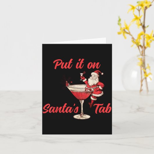 Put It On Santas Tab Funny Christmas Santa Tail Re Karte (Gelbe Blume)