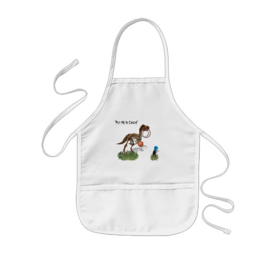 "Put me in Coach" Dinosaur Kids' Schürze (Vorne)