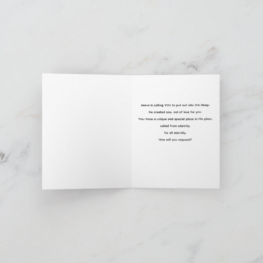 Put Out Into the Deep Karte (Innenseite)