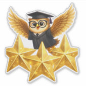 Put the owl three gold stars, achievement custom v aufkleber (Vorderseite)