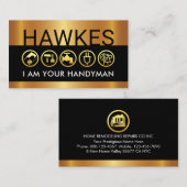 Put Your Name On Gold Handyman Layer Visitenkarte (Vorne/Hinten)