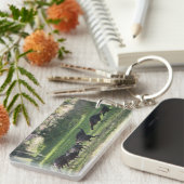 Puten auf dem Grasfoto Schlüsselanhänger (Vorderseite rechts)