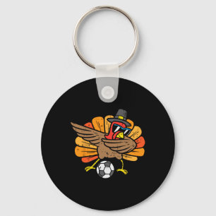 Puten-Dab-Fußball-Fußball-Thanksgiving-Tanz-Jungen Schlüsselanhänger